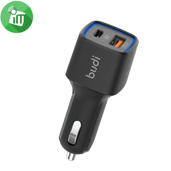 Budi M8J065T Car Charger USB-C PD Port + Qualcomm®3.0