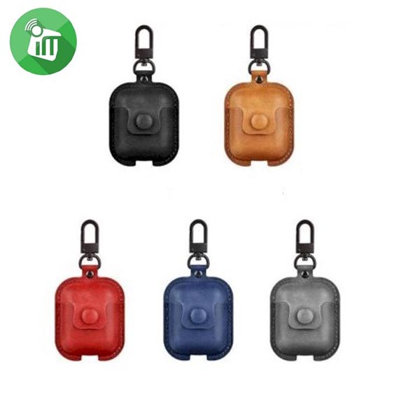 COTEetCI AP20 Magnet Leather PU Case With Hook For AirPods