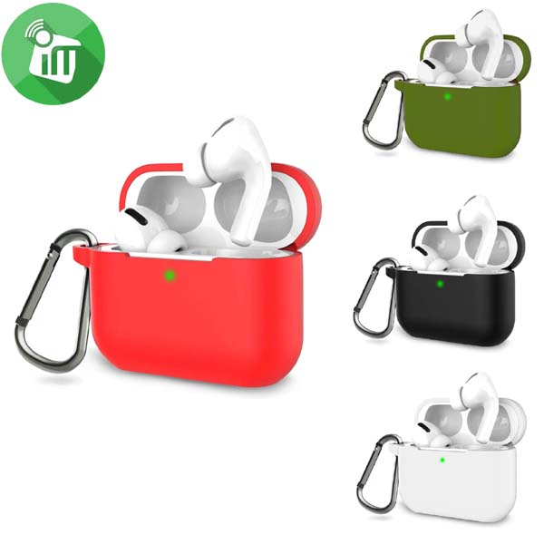 COTEetCI AP25 New Case Silicone Full Protection With Hook For AirPods Pro