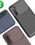 IPAKY Auto Focus Carbon Fiber Series Case Cover For Realme XT