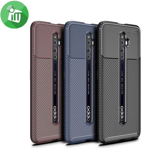 IPAKY Auto Focus Carbon Fiber Series Case Cover For Oppo Reno 2F