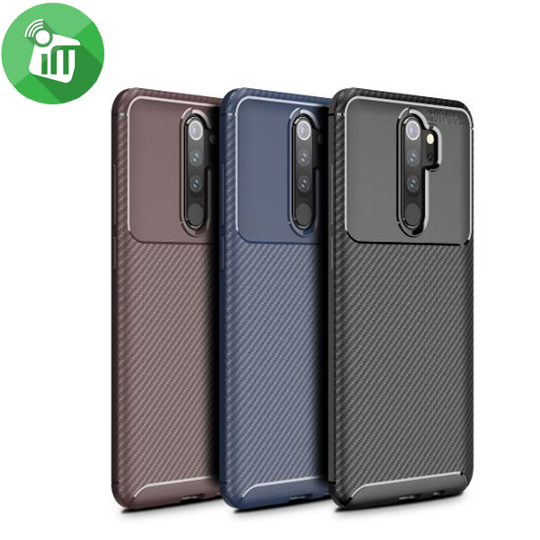 IPAKY Auto Focus Carbon Fiber Series Case Cover For Xiaomi Redmi note 8 pro
