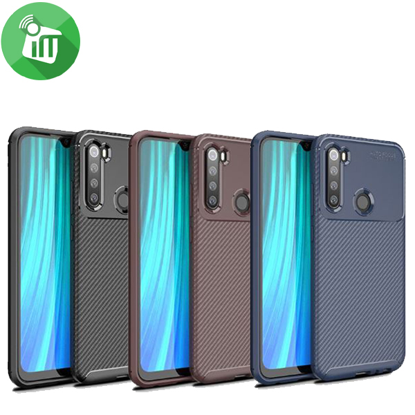 IPAKY Auto Focus Carbon Fiber Series Case Cover For Xiaomi Redmi note 8