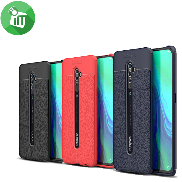 IPAKY TPU Litchi Stria Series Case Cover For Oppo Reno 2