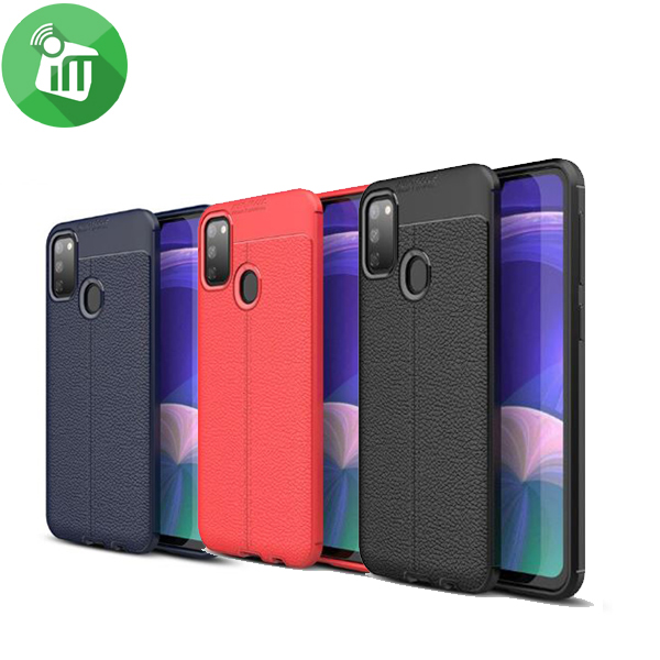 IPAKY TPU Litchi Stria Series Case Cover For Samsung Galaxy M30s