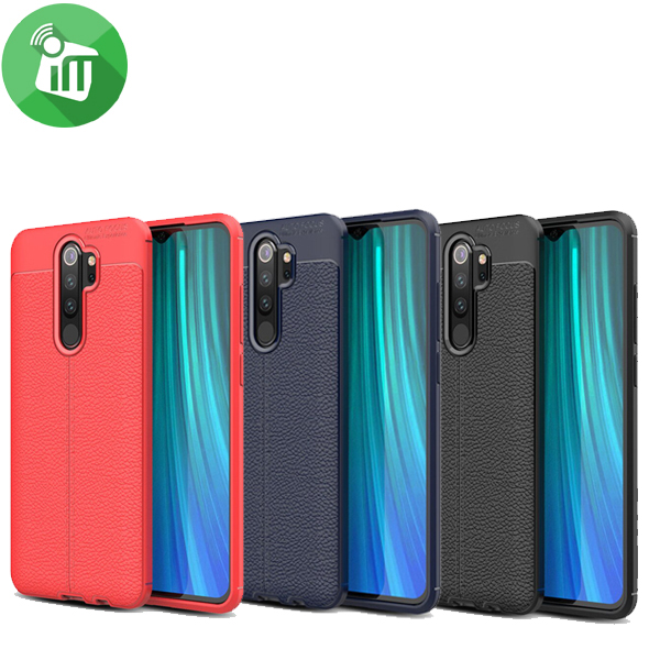 IPAKY TPU Litchi Stria Series Case Cover For Xiaomi Redmi Note 8 Pro