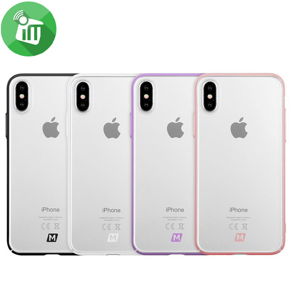 MOMAX Crystal Clear PC Hard Case With Stand Grip For iPhone X