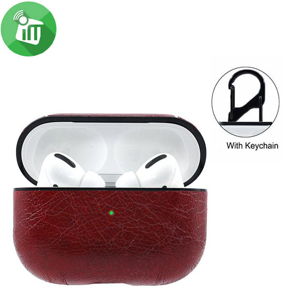 Pod Pocket Leather Cover For Apple Airpods Pro with Keychain - Image 4