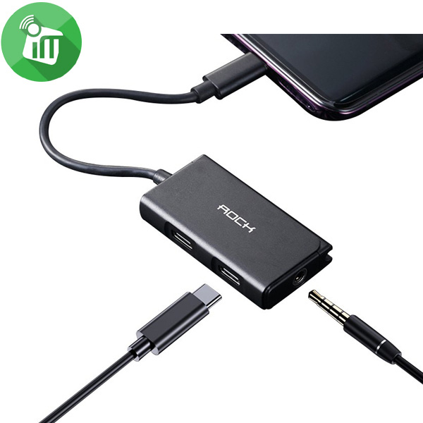 Rock CA05 Type-C 3 IN 1 Charge & Audio Adapter Cable