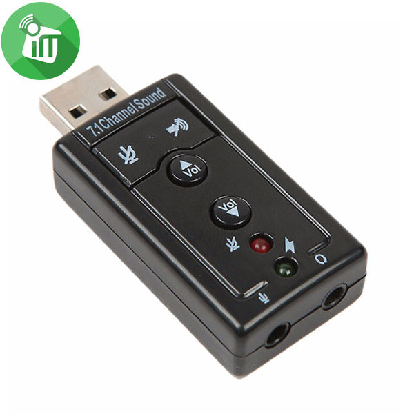 USB Virtual 7.1 Channel External Sound Card Adapter