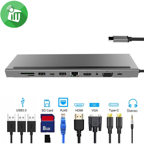 11-in-1 Type-C Hub Multi-functional Adapter For MacBook