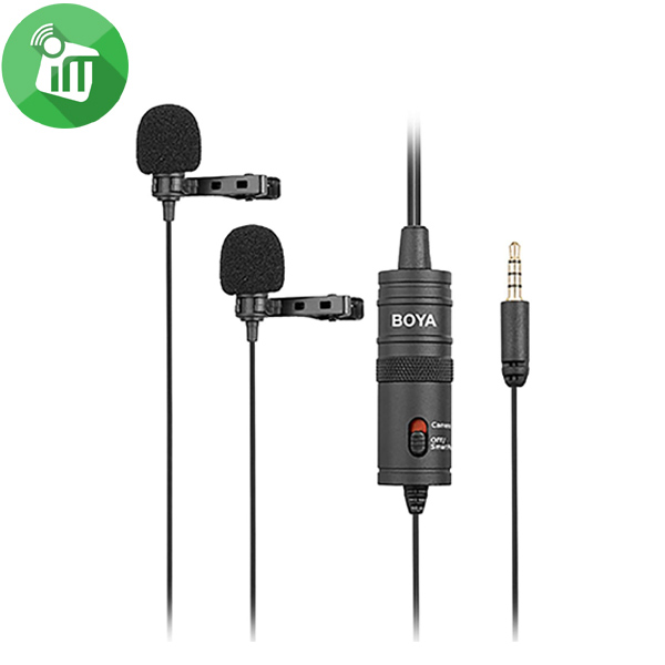 Boya BY-M1DM Dual Omni-directional Lavalier Mic 3.5mm Connector