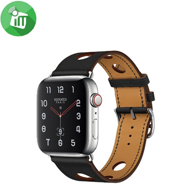 Hermes Three Leather Single Tour Band For iWatch (44/45/46/49mm)