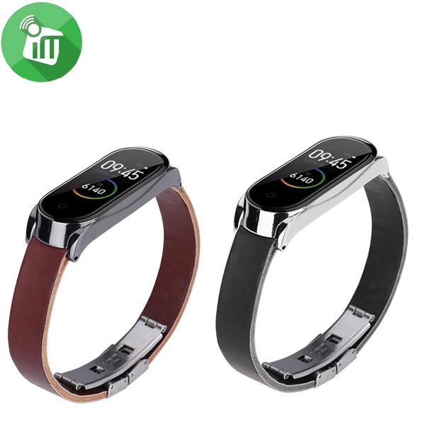 Universal Classic Leather Band For Xiaomi Mi Smart Band 4