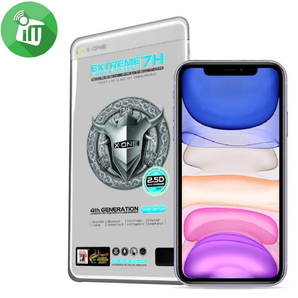 X.One Extreme 2.5D Full Coverage Shock Eliminator (4th Generation) Screen Protector For iPhone 11