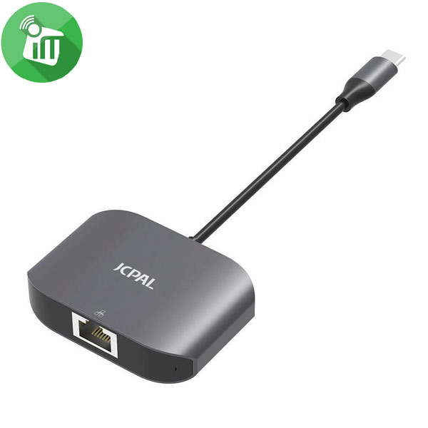 JCPAL LINX USB-C to Gigabit Ethernet Adapter with USB 3.0 Port
