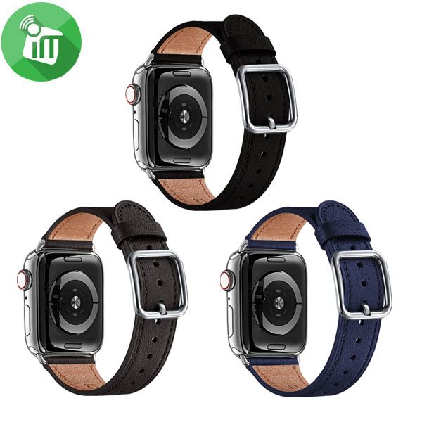 Leather Square Buckle Band For iWatch (44/45/46/49mm)