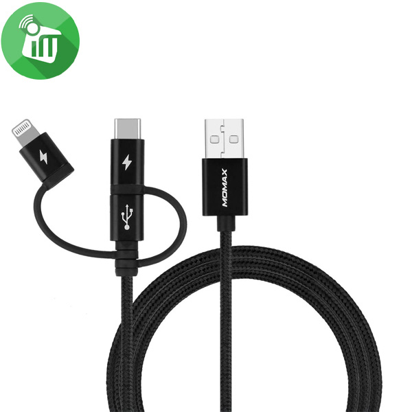 MOMAX One Link 3-in-1 (USB-A to Micro/Lightning/Type C) (1M)