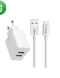 Mcdodo CH-6720 Dual USB Fast Travel Charger With Lightning Cable (1M)