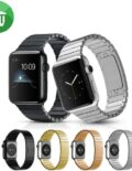 Stainless Steel buckle link Bracelet Metal Band For iWatch (38/40/41/42mm)