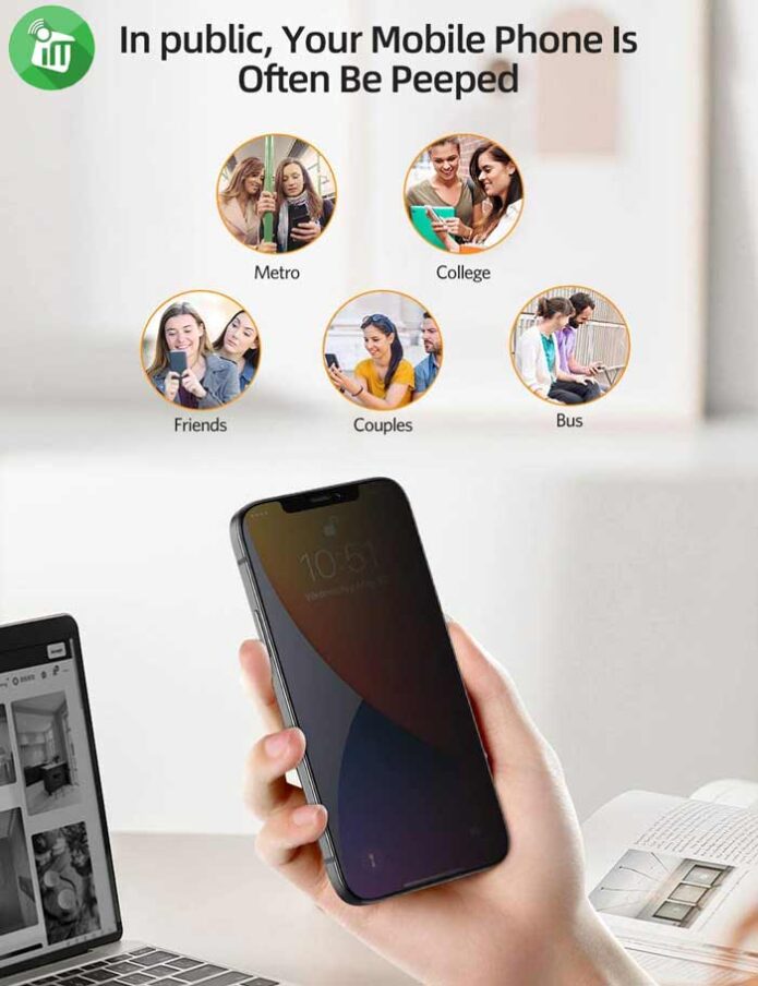 iScreen Glass 5D Full Glue Privacy Screen Protector iPhone 11 Pro Max