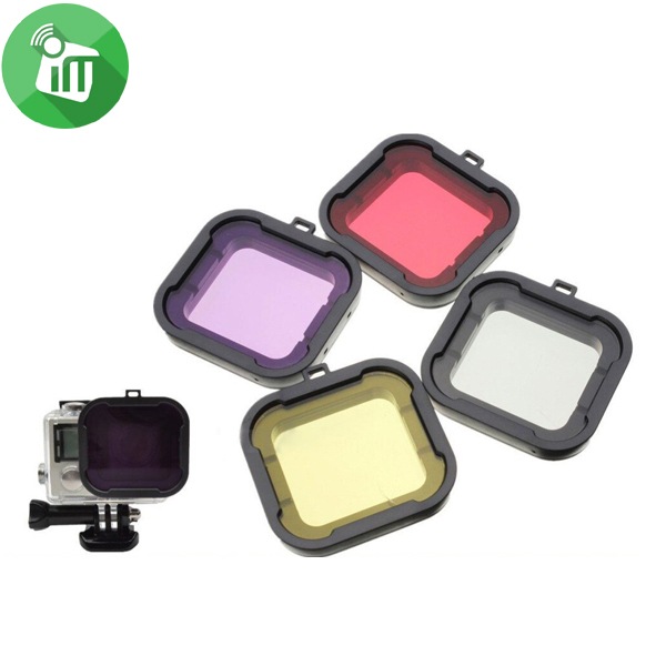 GO89 Snap-on Diving Housing Filter Macro Glass Lens For GoPro Hero 4
