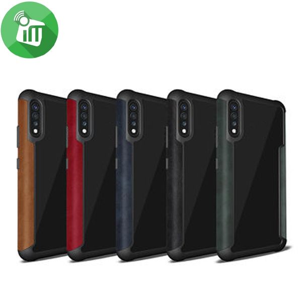 HUANMIN Business Series Leather + TPU + PC Shockproof Case For Samsung Galaxy A30s