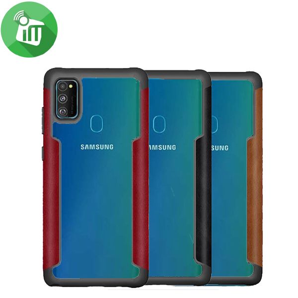 HUANMIN Business Series Leather + TPU + PC Shockproof Case For Samsung Galaxy M30s