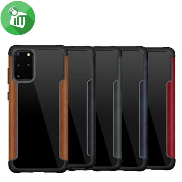 HUANMIN Business Series Leather + TPU + PC Shockproof Case For Samsung Galaxy S20 Plus