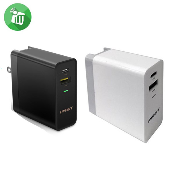 Pisen TS-C093 USB + Type-C QC3.0 Power Combo Fast Travel Charger (34W)