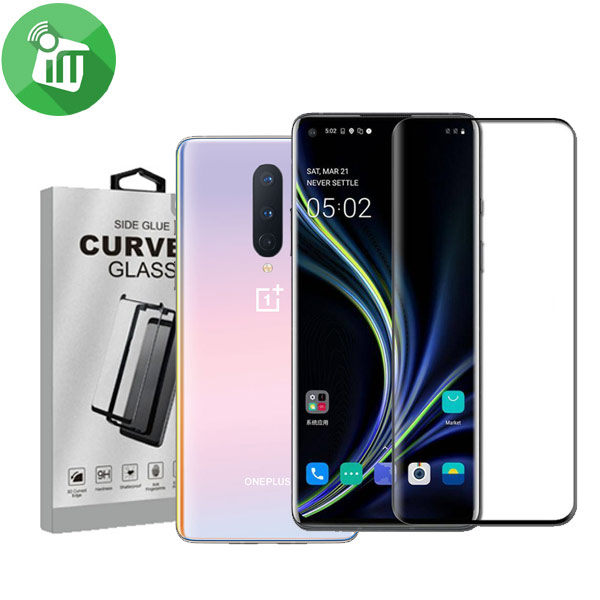 Vmax Screen Protector 3D Curvged Full Glue Tempered Glass For OnePlus 8