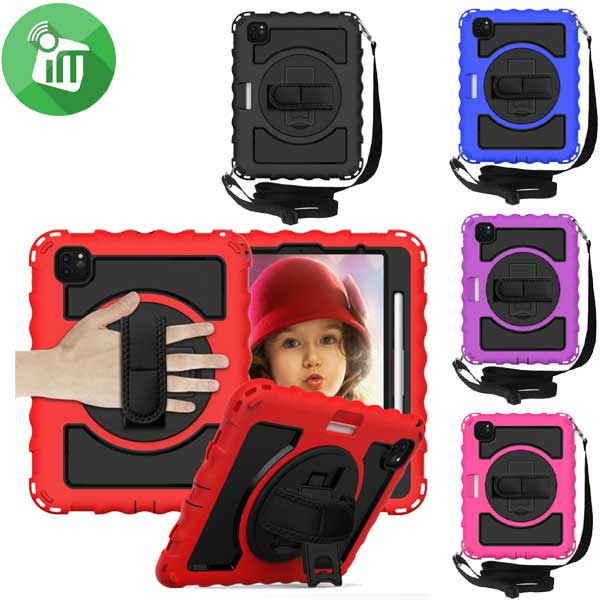 360 Degree Rotating Handle With Belt Shockproof Case For iPad Pro 11 (2020)