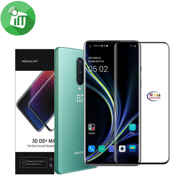 Nillkin Amazing 3D DS+ Max Full Glue Curved Tempered Glass Screen Protector for Oneplus 8