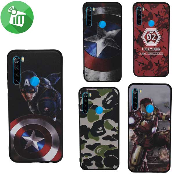 3D HEROS Series Greative TPU case For Xiaomi Redmi Note 8