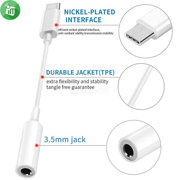 Huawei 3.5mm Female Headphone Jack to Type-C Adapter (Un-Packed) 