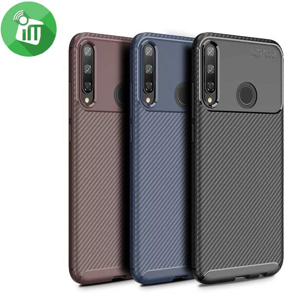 IPAKY Auto Focus Carbon Fiber Series Case Cover For Honor 9C / Huawei Y7p