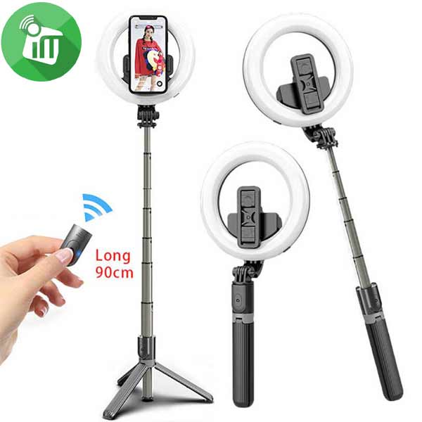 L07 Ring Light Foldable Wireless Selfie Stick Tripod