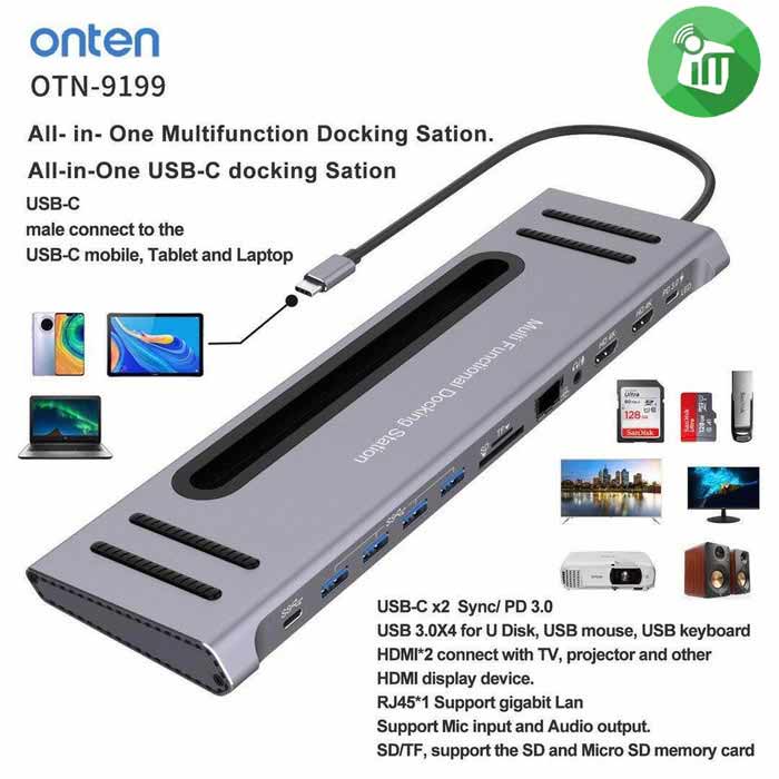 Onten 9199 All-in-one USB-C Mutli Function Docking Station