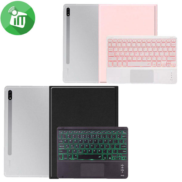 PS11T Smart Bluetooth Keyboard Leather Case With Touchpad and Light iPad Air (2020-2025)/iPad Pro 11 (2018-2022)