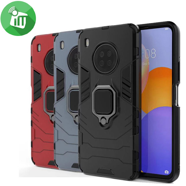 Shockproof Armor Case With Finger Ring Magnetic Hold For Huawei Y9a