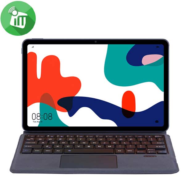T1064 Smart Bluetooth Keyboard Leather Case With Touchpad For Huawei MatePad 10.4