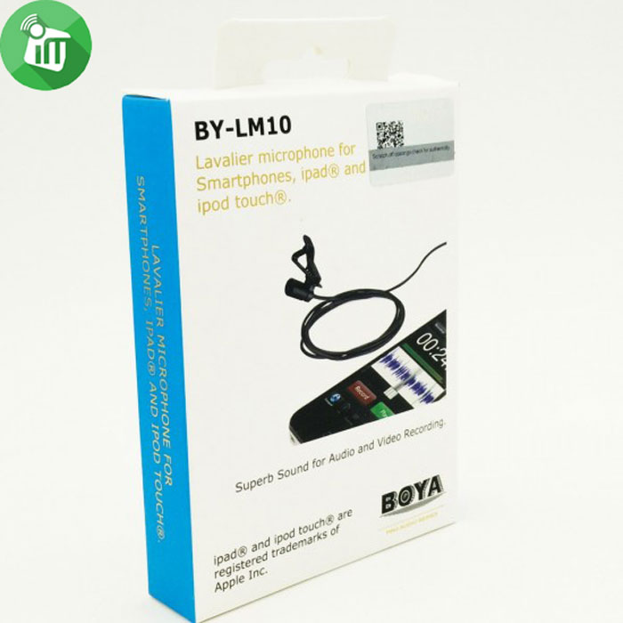 Boya BY-LM10 Omni-Directional Lavalier Microphone 3.5mm Connector