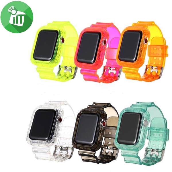 Crystal Transparent Bumper Strap Band For iWatch (44/45mm)