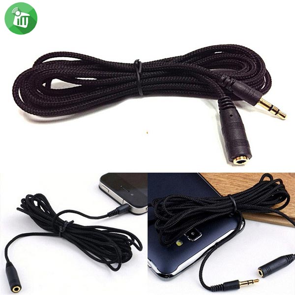 3.5Mm Male To 3.5Mm Female Stereo Audio Extension Cable 5M