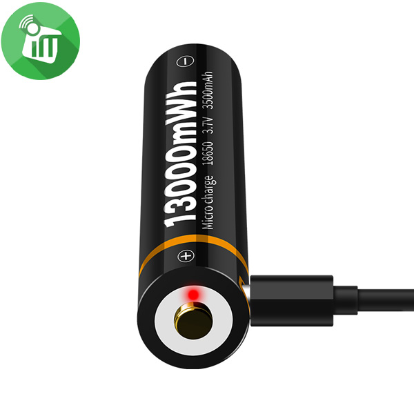 Beston 1PCS Size 18650 Micro USB Rechargeable Battery 3500mAh