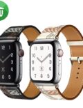Hermes Swift Leather Single Tour Band For iWatch (44/45/46/49mm)