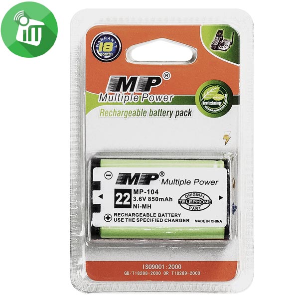 Multiple Power MP-104 Rechargeable Battery 850mAh - Image 2