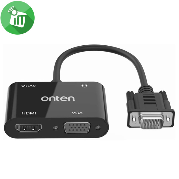 Onten 5138 HV VGA to HDMI and VGA with Audio