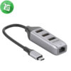 Onten 95118R USB-C to 3 USB 3.0 Hub With Gigabit Ethernet Adapter