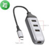 Onten 95118R USB-C to 3 USB 3.0 Hub With Gigabit Ethernet Adapter